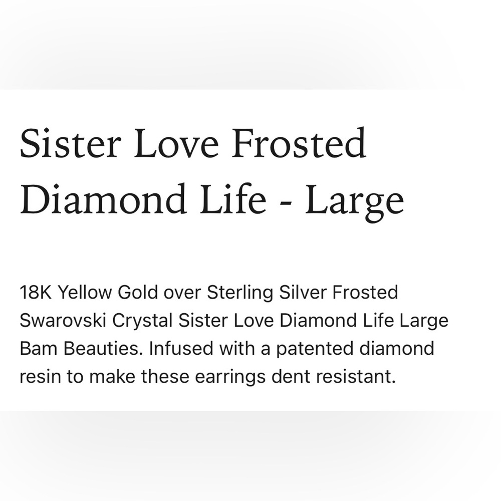 π Sister Love Frosted Diamond Life - Large Earrings π - Picture 7 of 7